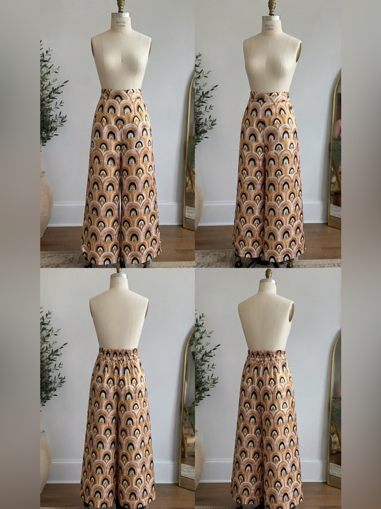 Pants - NWT House of Harlow Satin Print Wide Leg Pants